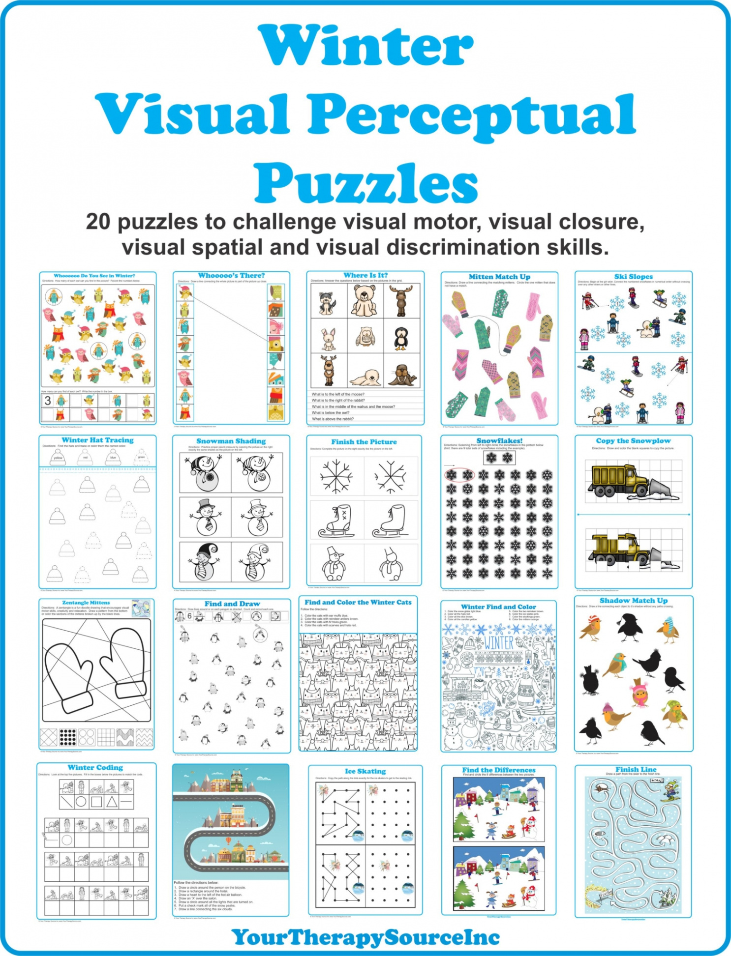 Winter Visual Perceptual Puzzles