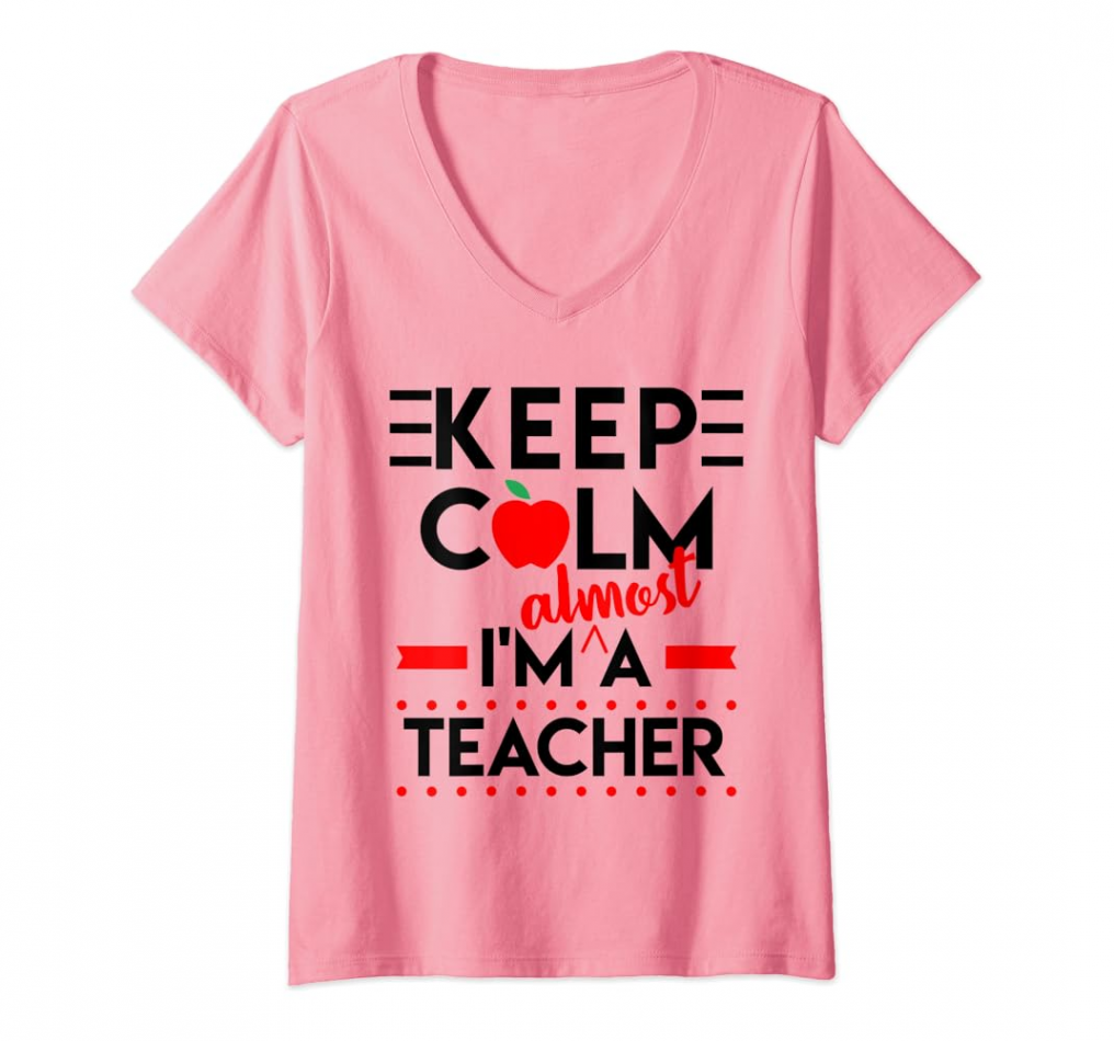 Womens Future Teacher Teaching Student Funny Almost Intern Gift V-Neck  T-Shirt