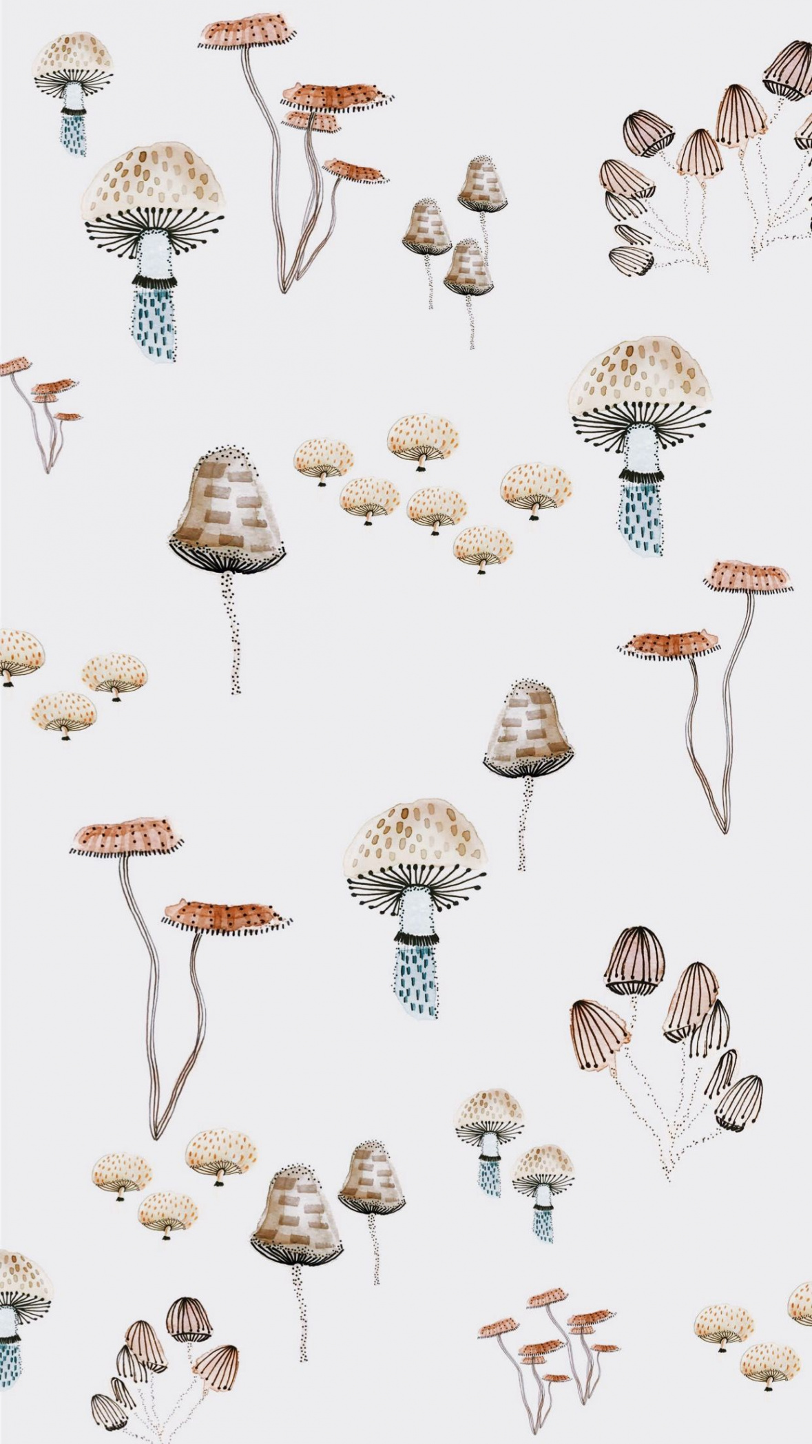 Woodland Mushroom Iphone Wallpaper By Claira Gresham #wallpaper