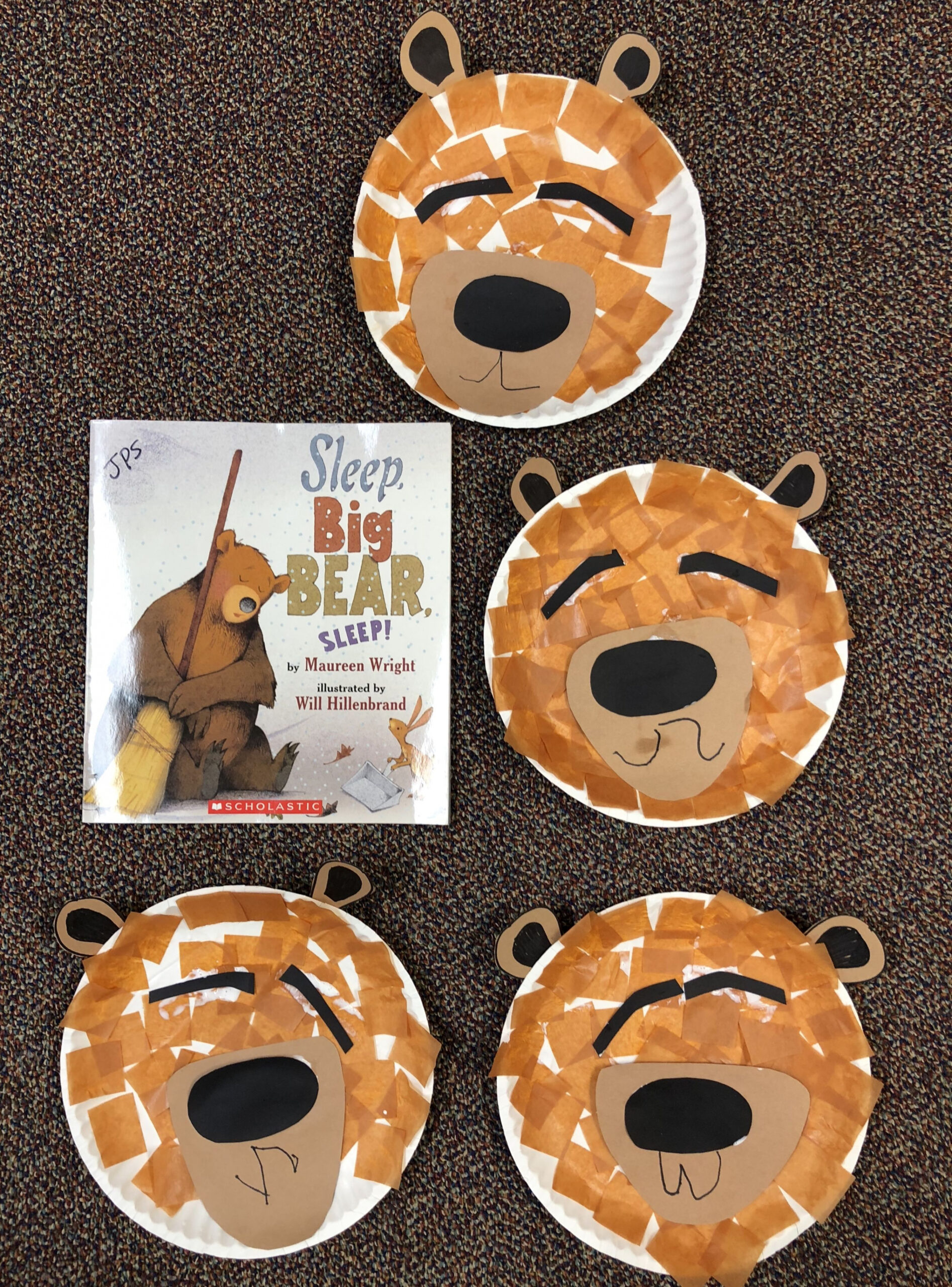 Bear unit, hibernation unit, Sleep, Big Bear, Sleep, paper plate