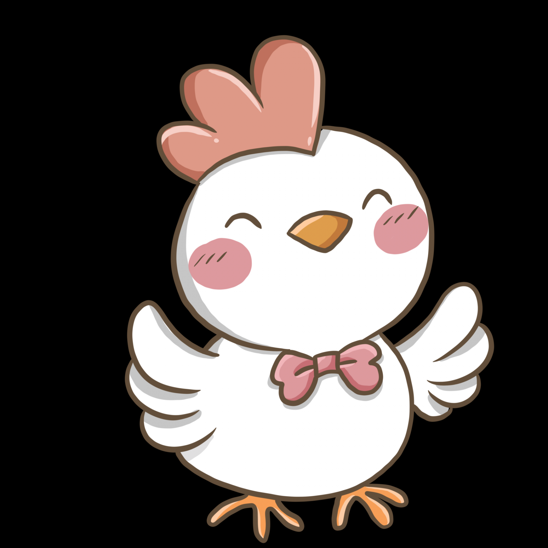 cartoon chicken doodle kawaii anime coloring page cute