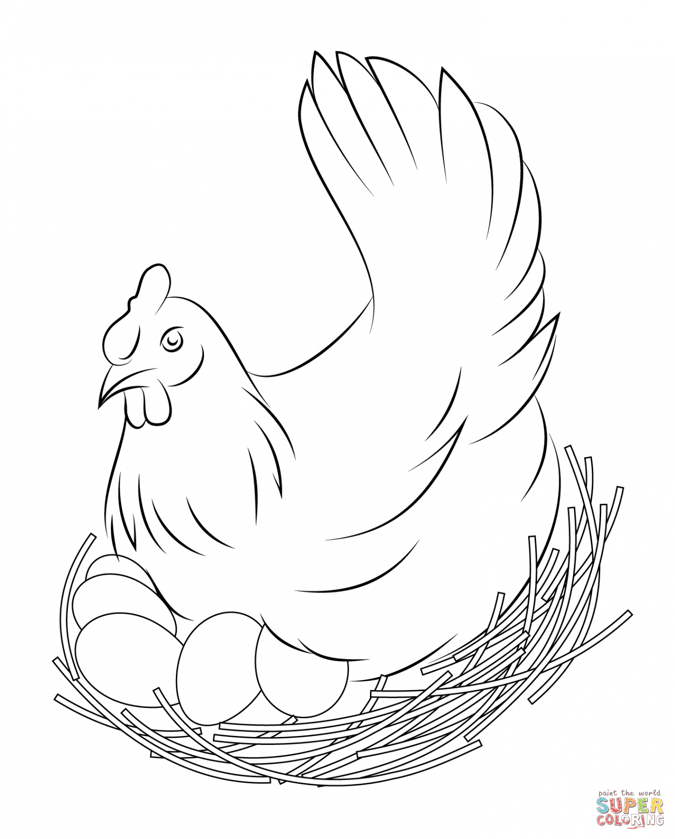 Chicken coloring pages  Free Coloring Pages  Bird coloring pages