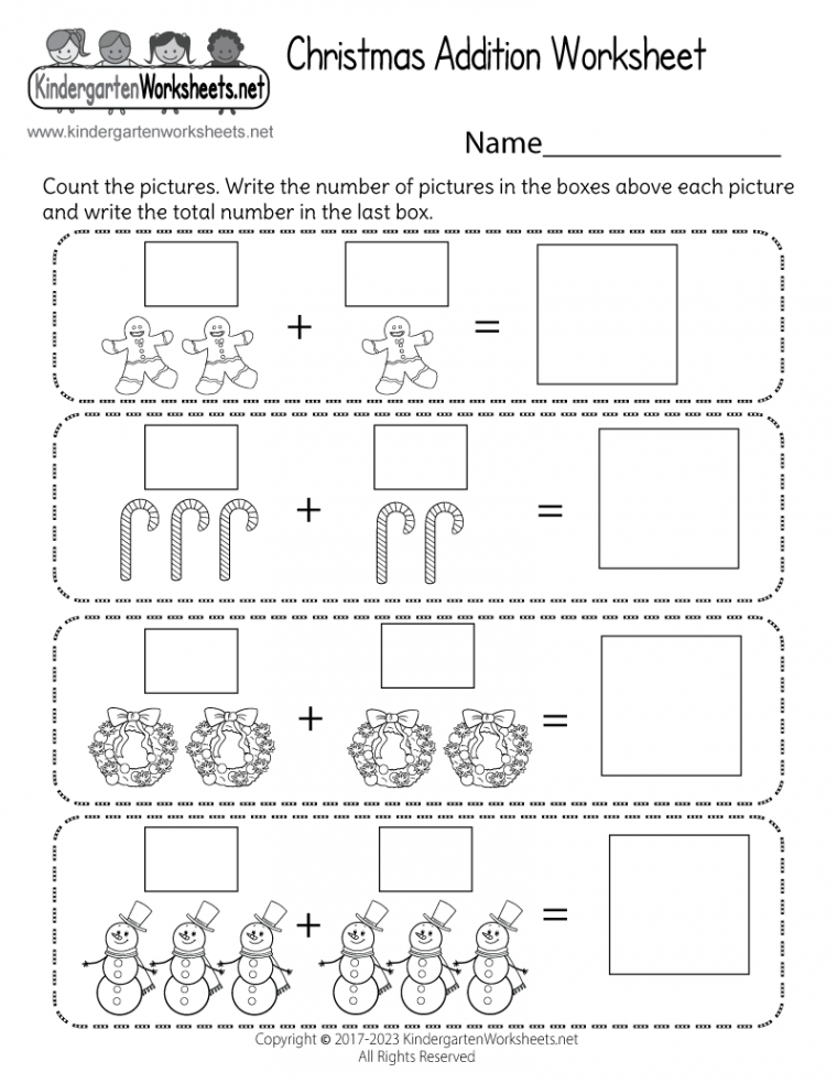 Christmas Addition Worksheet - Free Printable, Digital, & PDF