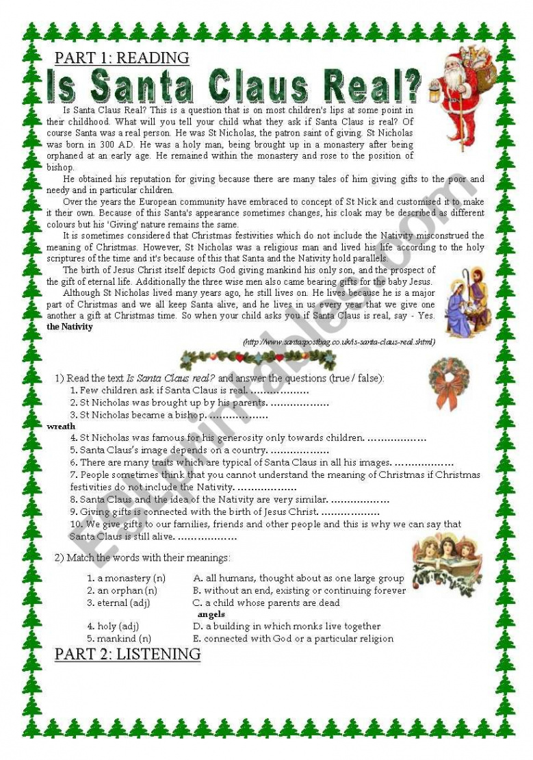 Christmas - all  skills! - ESL worksheet by marzenka