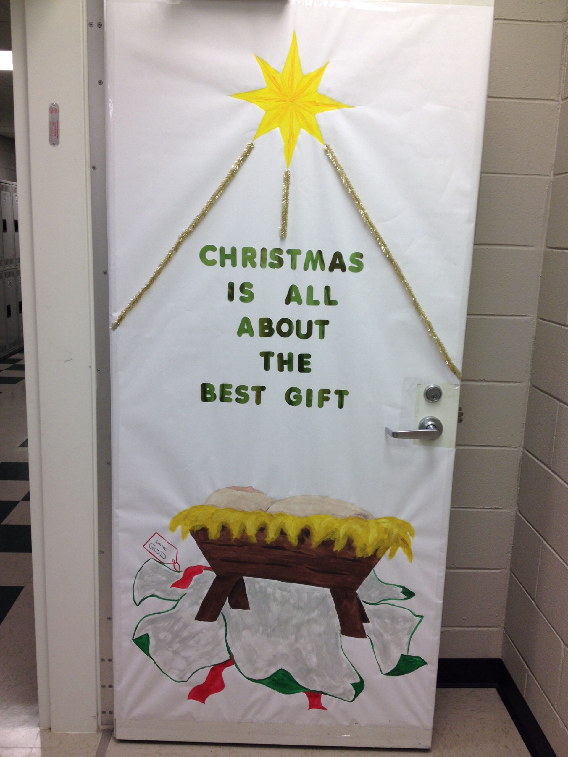 Christmas classroom door