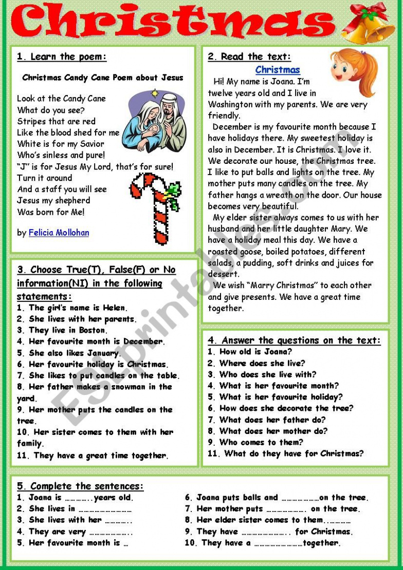 Christmas - ESL worksheet by Tmk