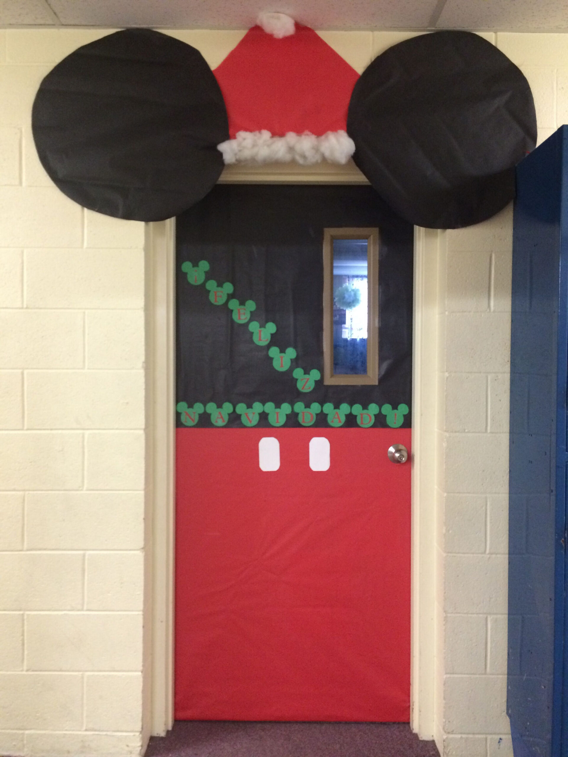 Christmas Mickey Mouse door by Mrs