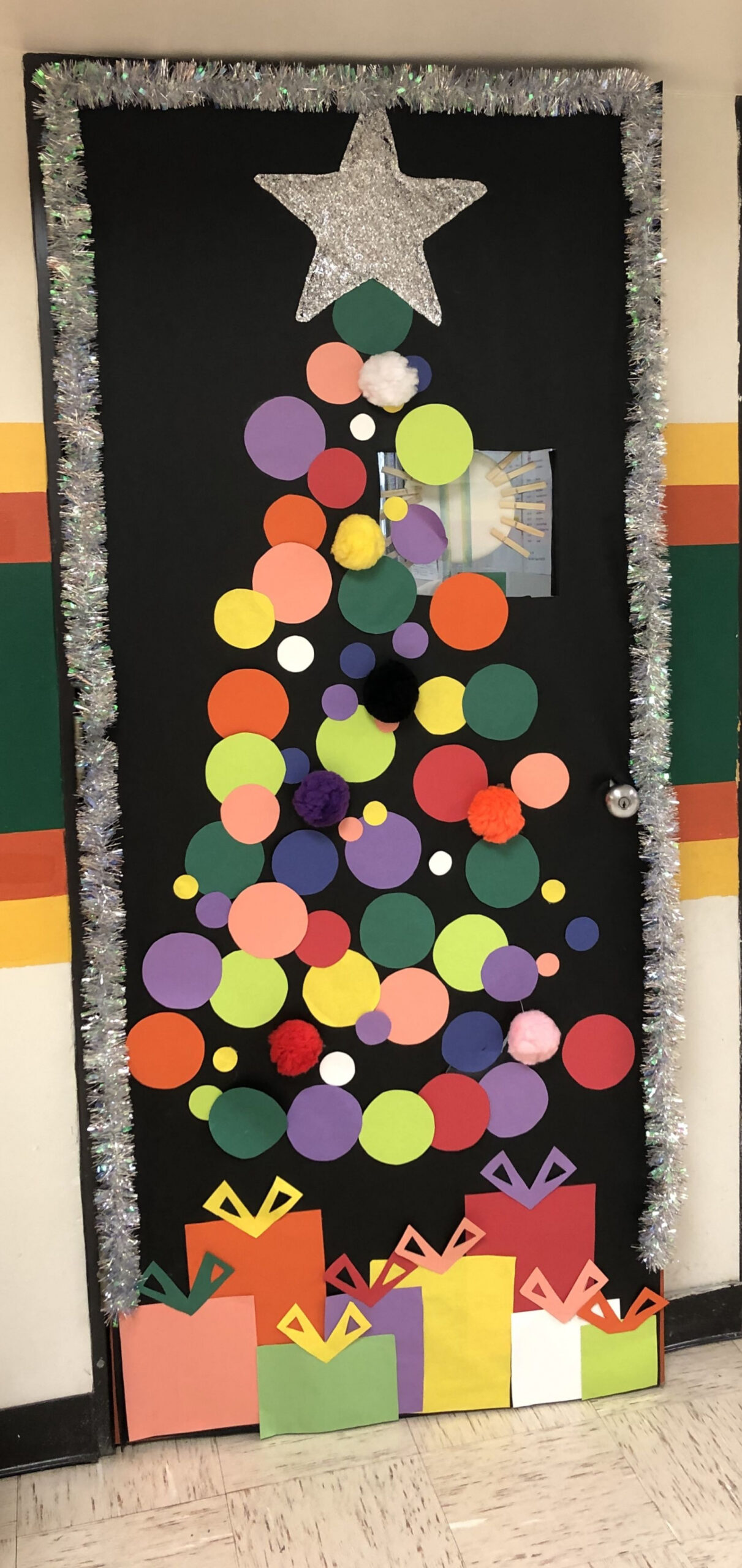 Christmas tree door decoration  Christmas classroom door