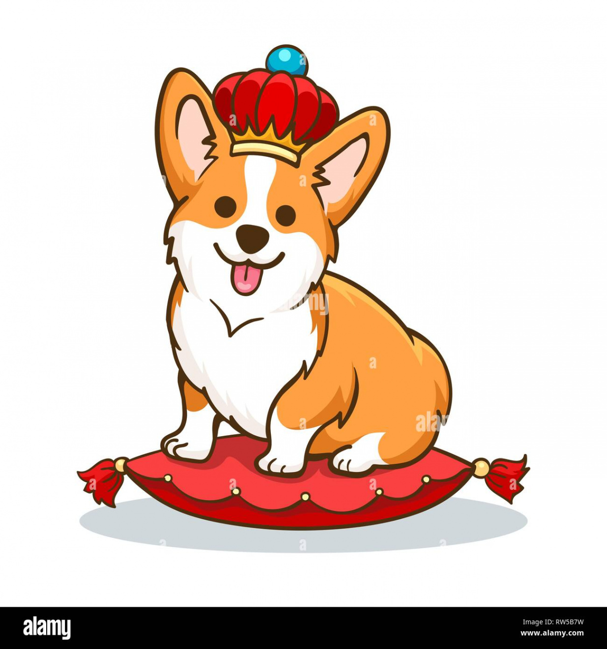 Corgi dog with crown