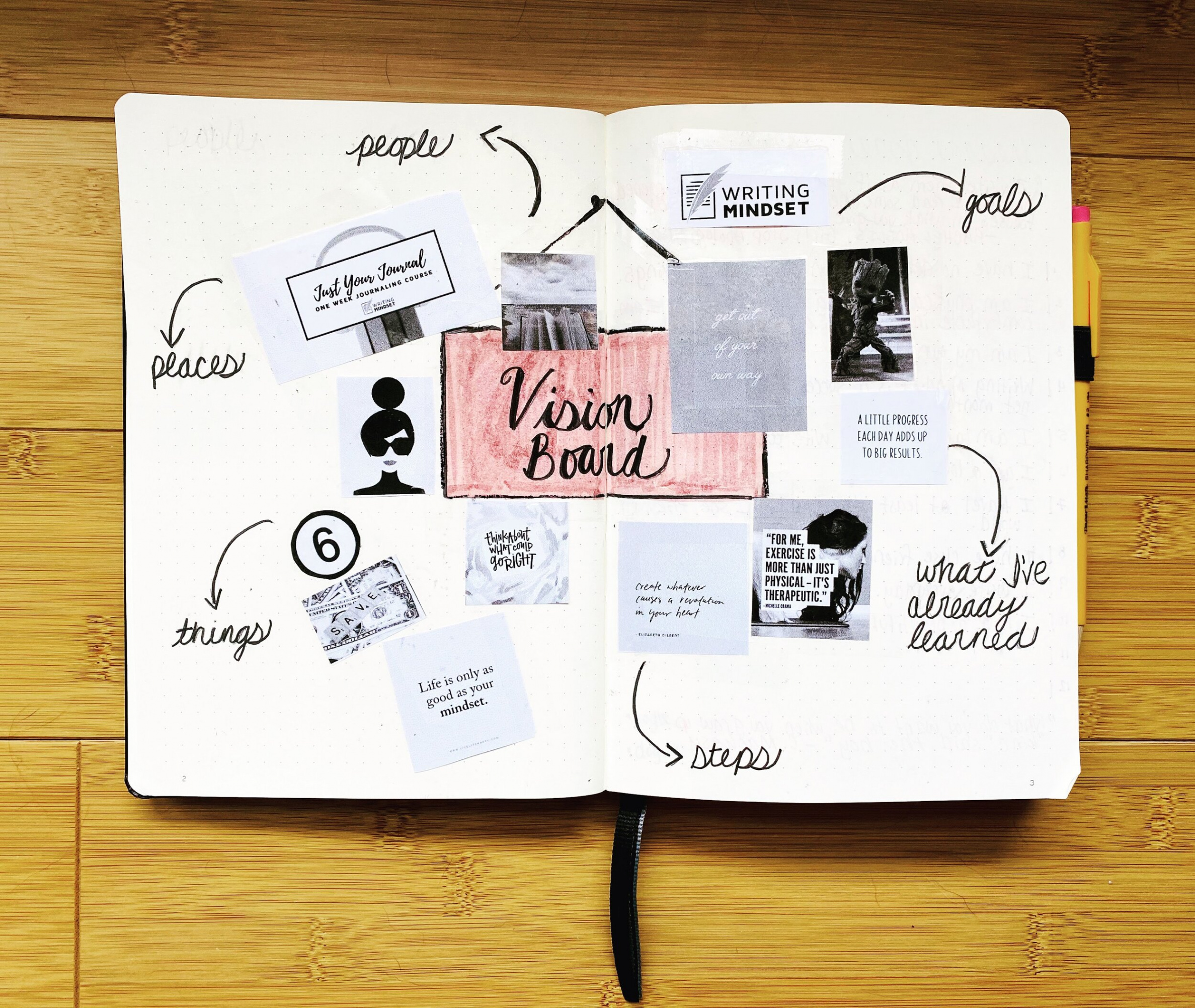 Create a Vision Board in Any Notebook — WRITING MINDSET