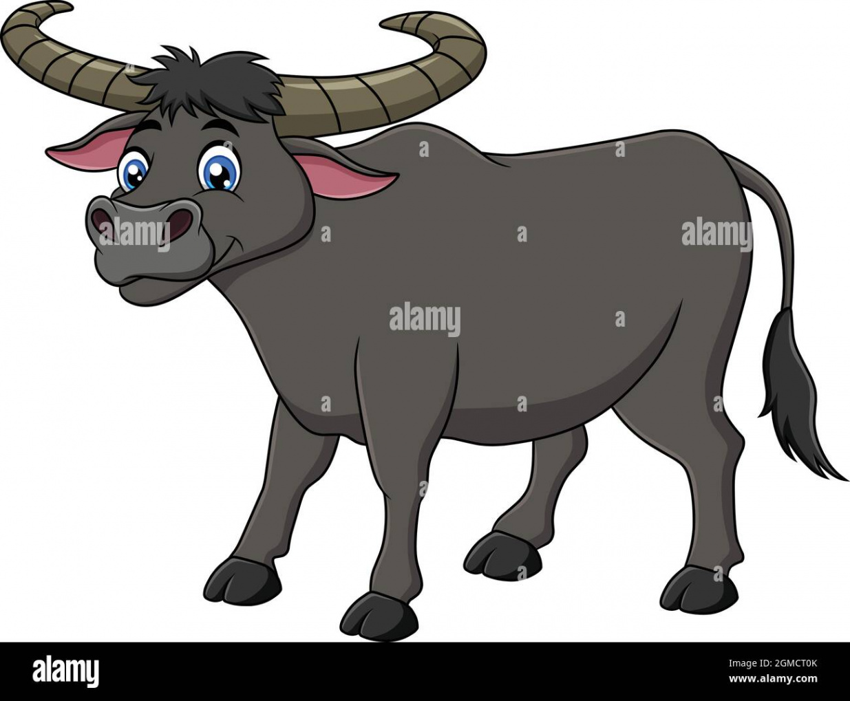 Cute Buffalo cartoon vector illustration Stock Vector Image & Art