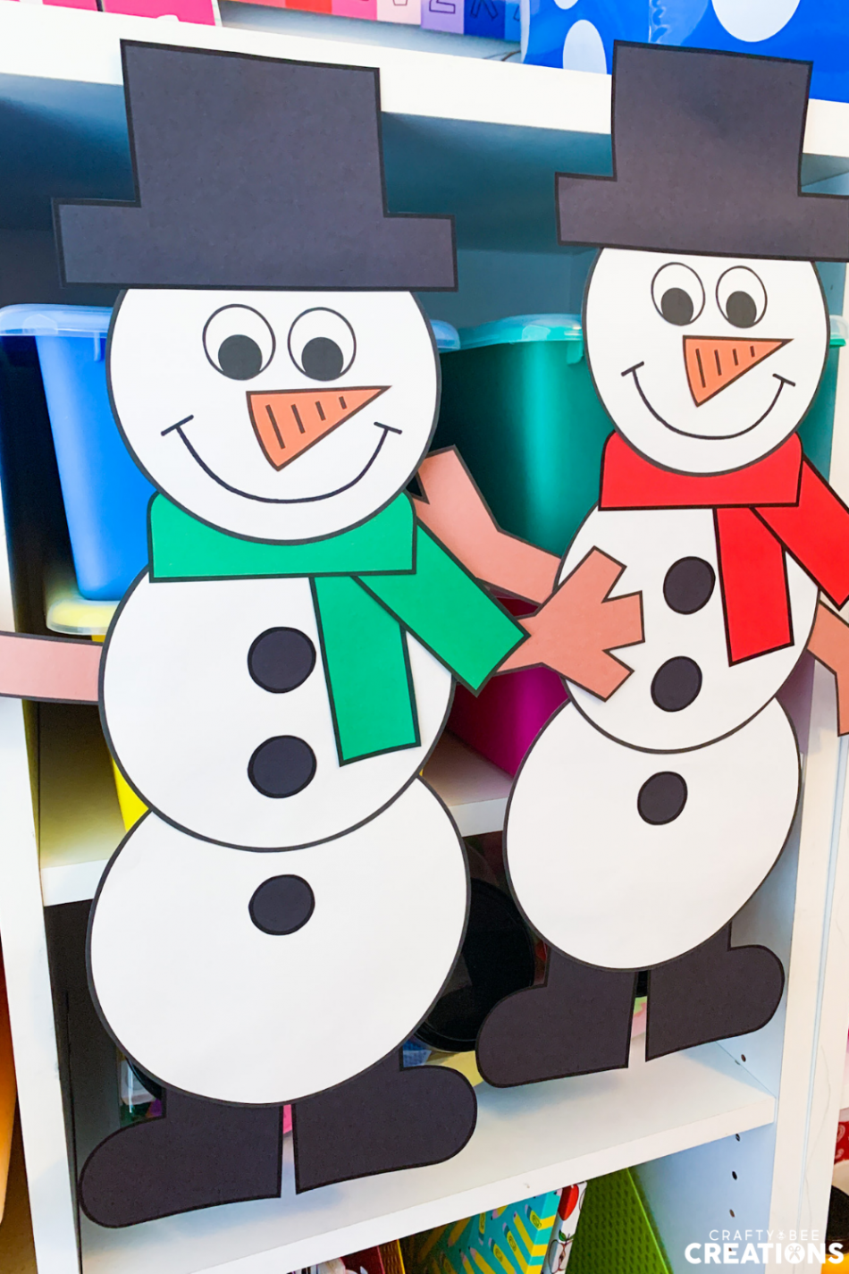 Cute Winter Snowman Craft Bulletin Board - Crafty Bee Creations