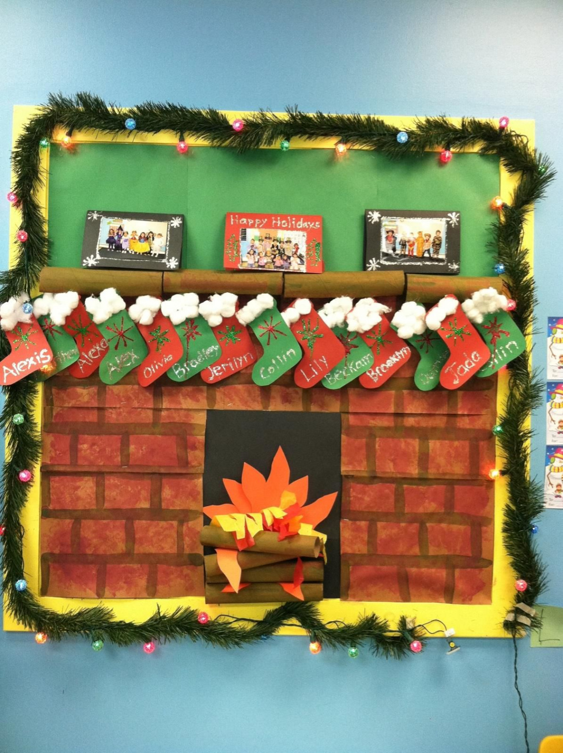 December/Christmas prek bulletin board