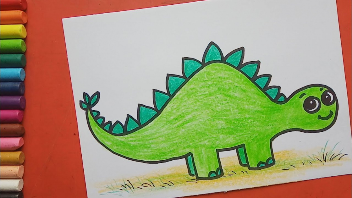 Easy and simple Dinosaur Drawing