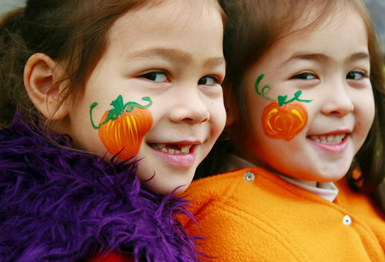 Easy kids pumpkin face paint ideas