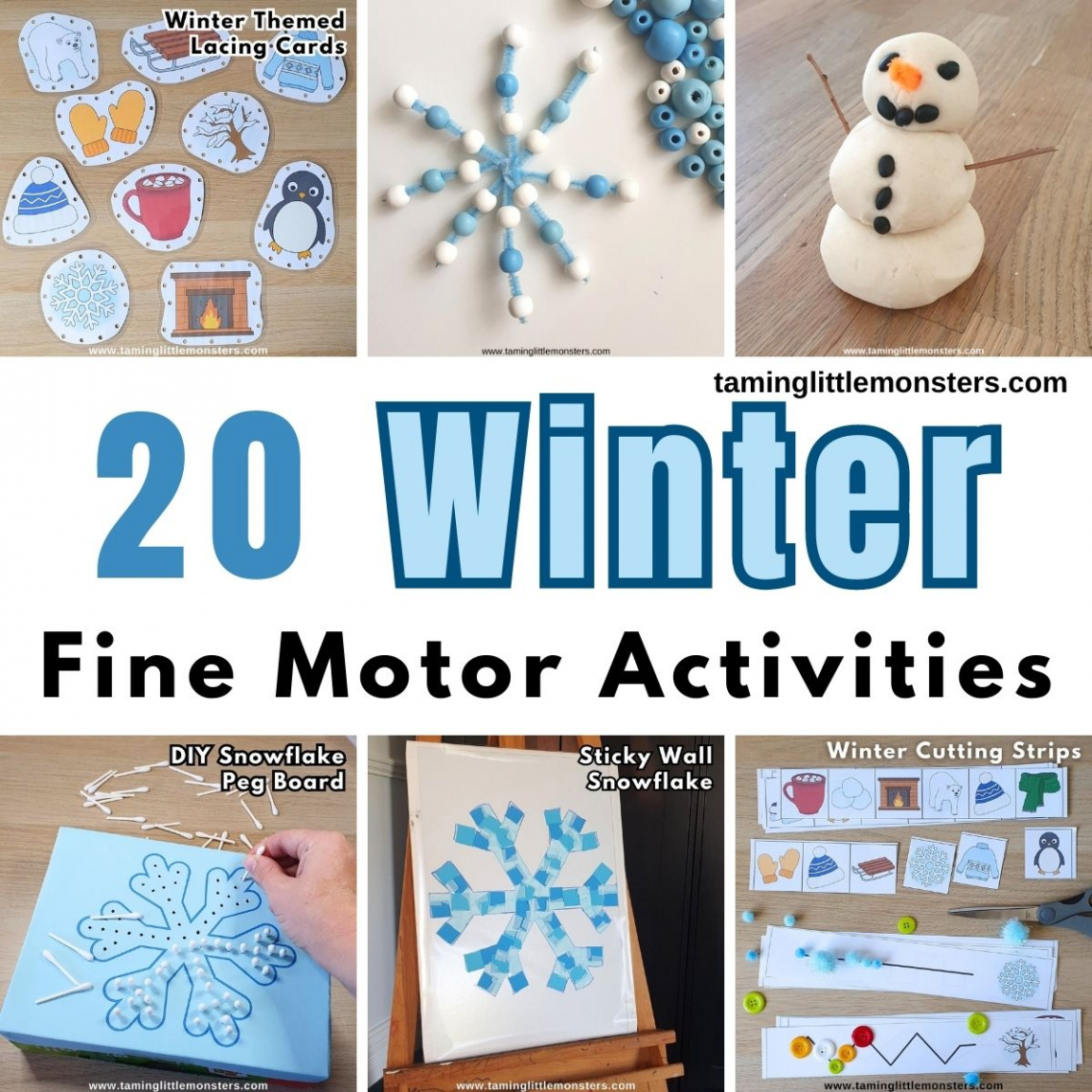 Easy Winter Fine Motor Activities for Kids - Taming Little Monsters