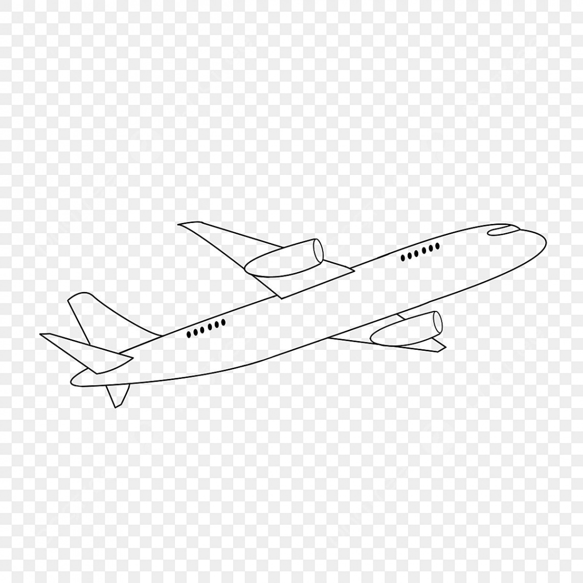 Exclusive Airplane Clipart Black And White, Airplane Drawing, Lip