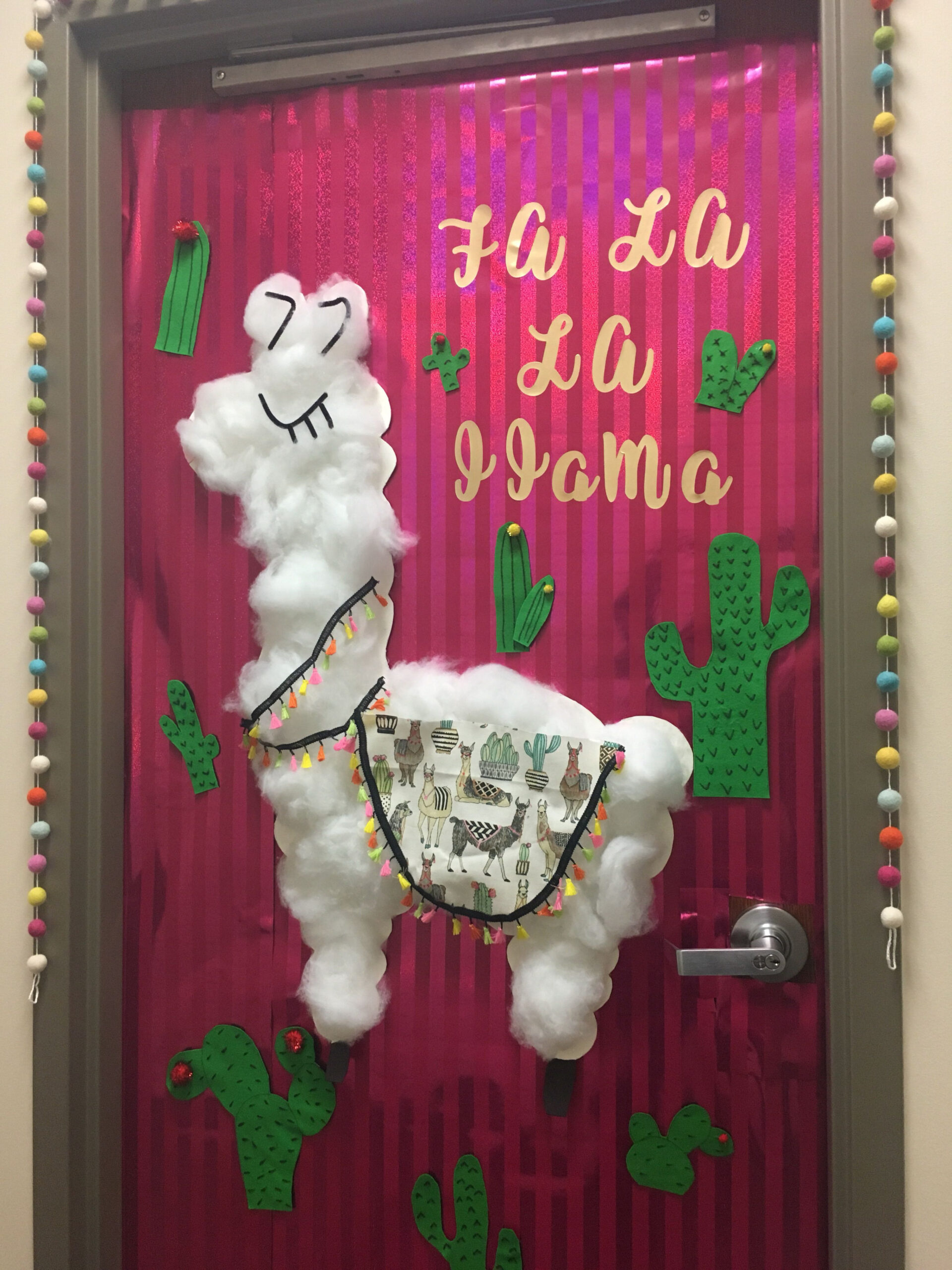 Fa La La Llama Door Decoration  Door decorations classroom