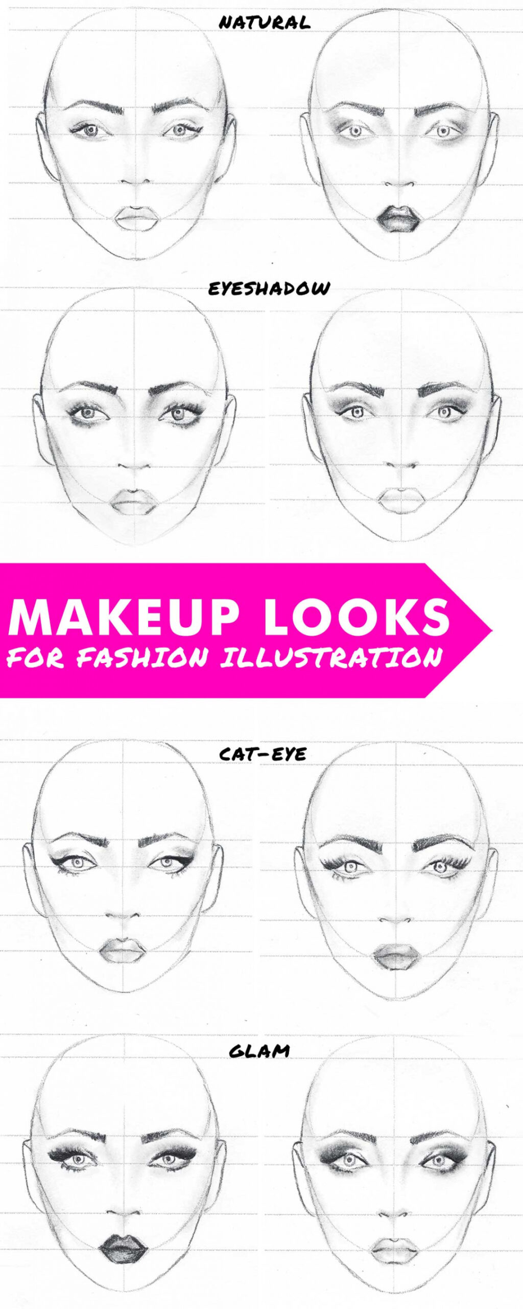 Fashion Sketching: A tutorial on Drawing Makeup on the Face