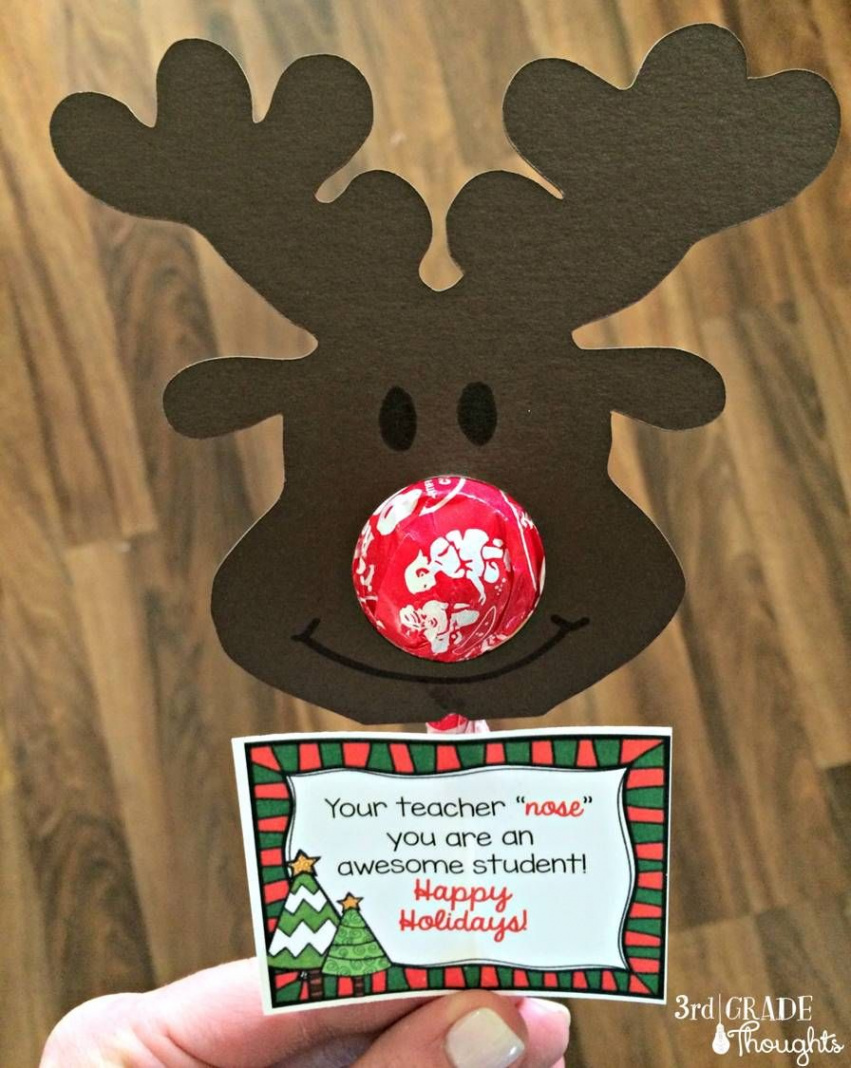 Festive Reindeer Lollipops for Your Students - Perfect Holiday Gifts