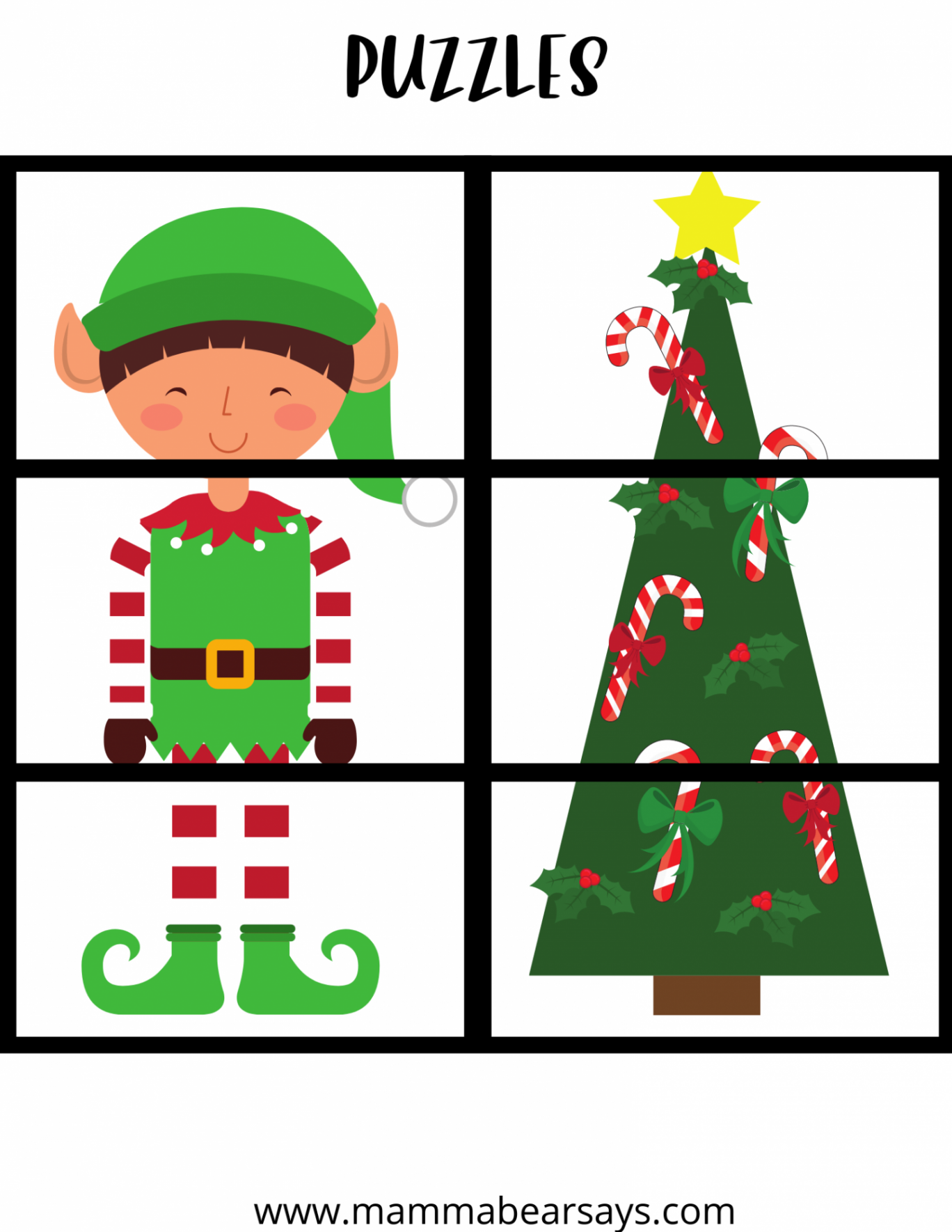 FREE Christmas Printables for Preschoolers - Mamma Bear Says