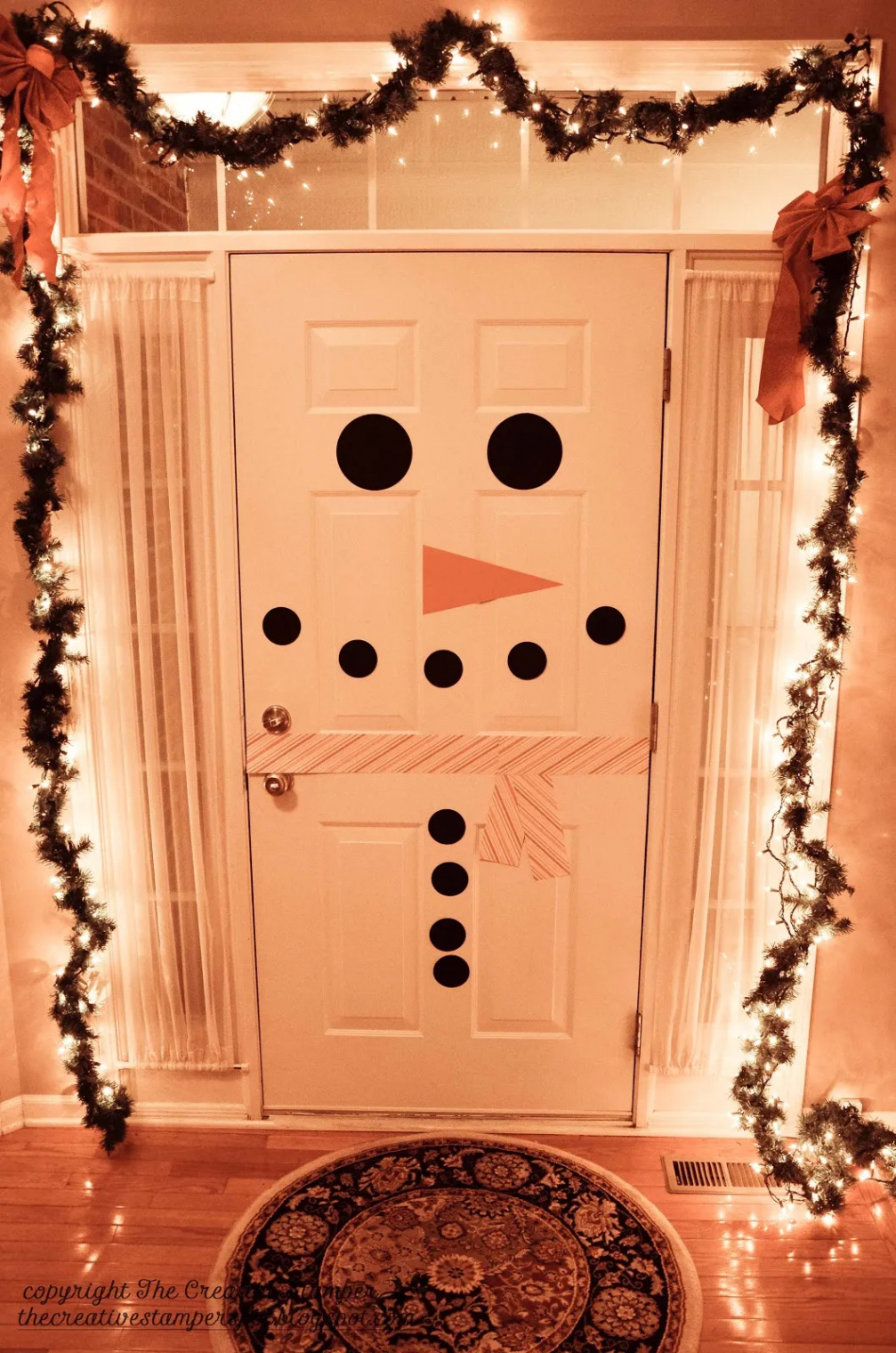 fun and festive Christmas door decorating ideas - Gathered