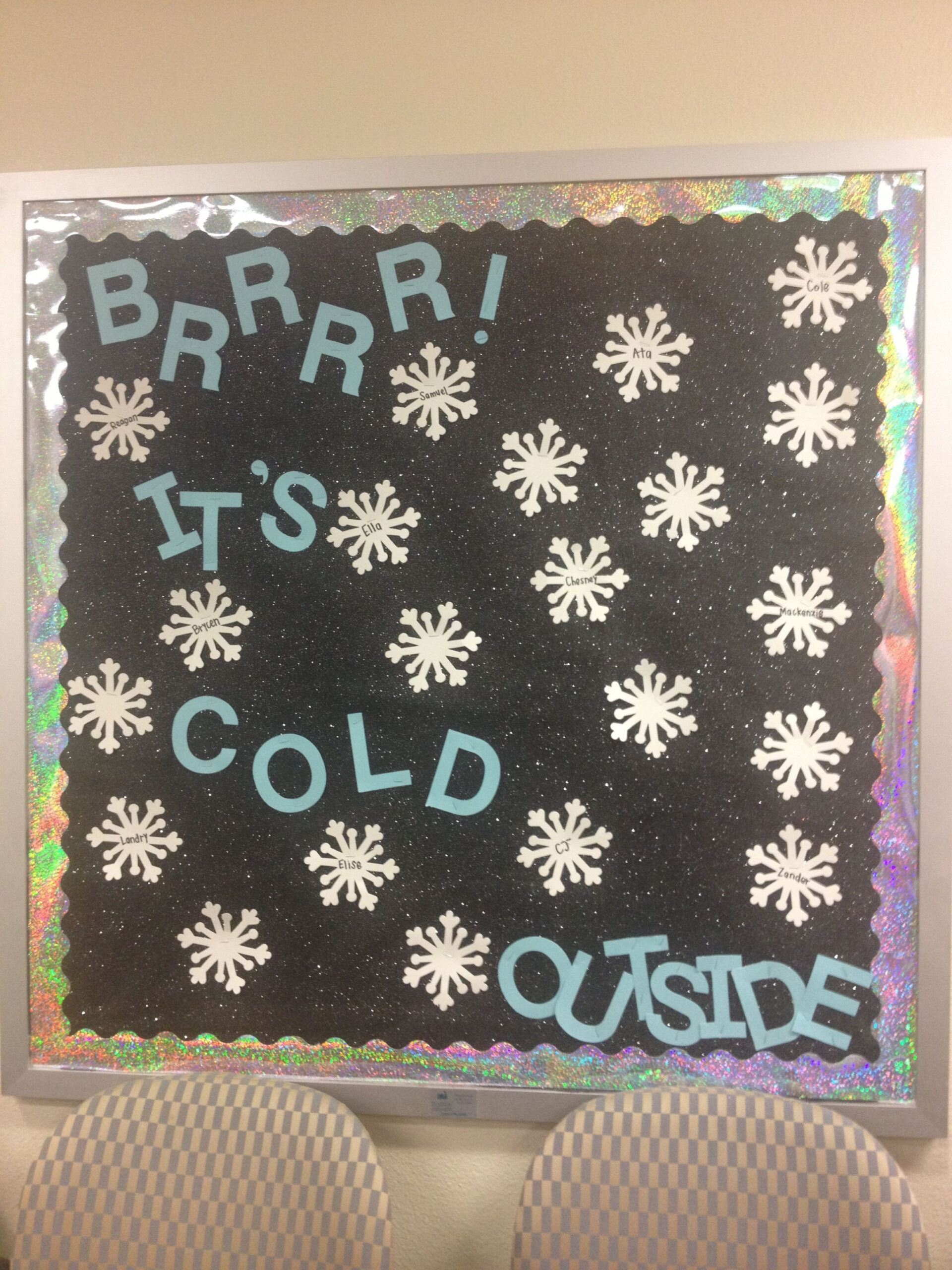 Fun winter bulletin board - Oh my gosh! We could leave up til