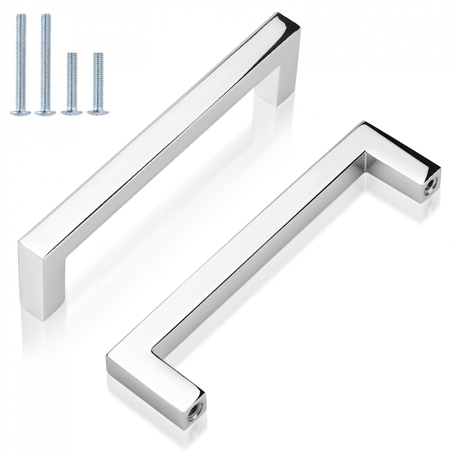 GOBEKOR  Pack Polished Chrome Cabinet Pulls Solid Drawer Pulls