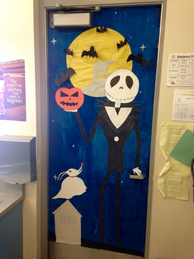 Halloween classroom door