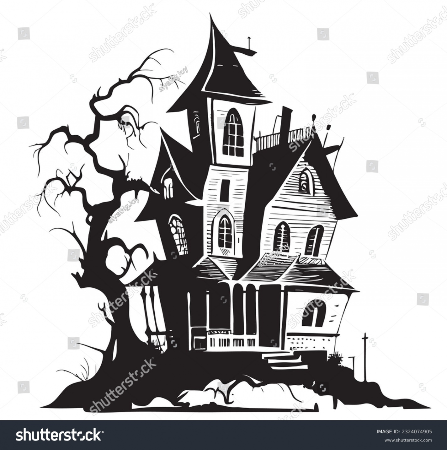 Haunted House Drawing Photos and Images  Shutterstock