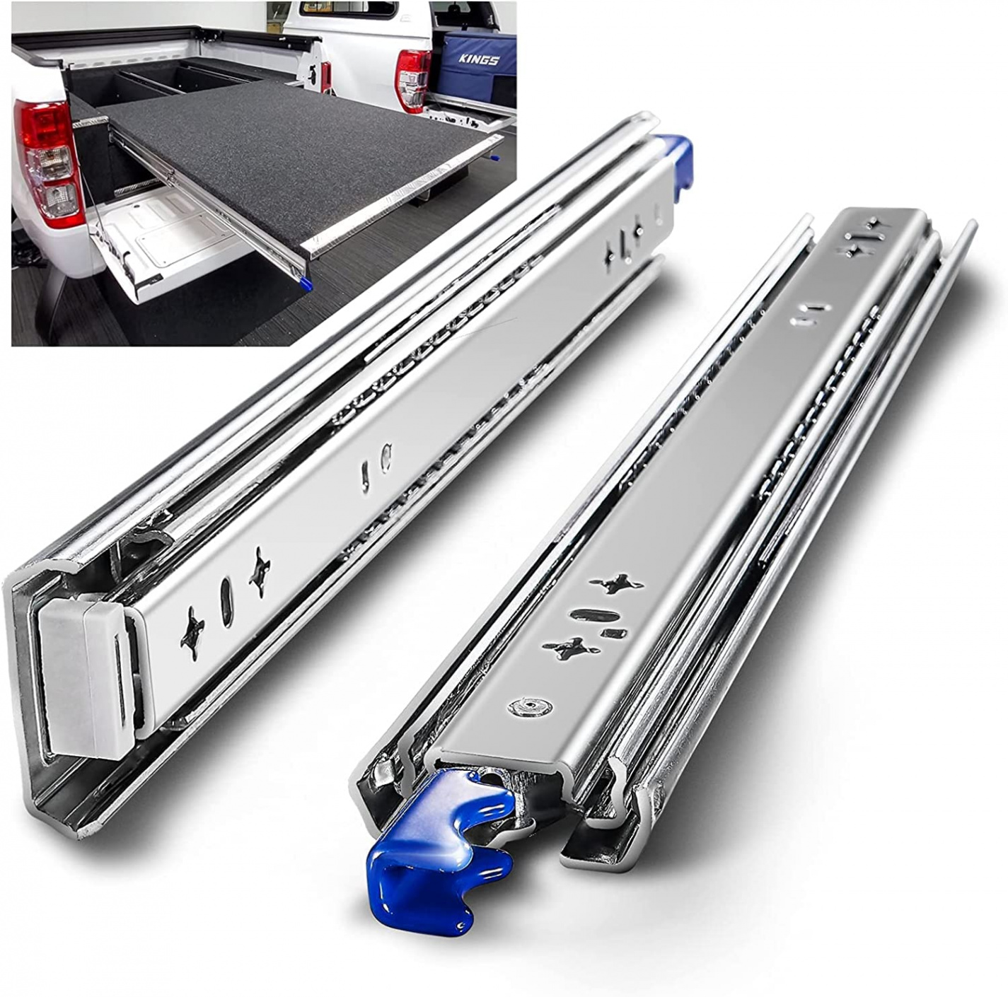 Heavy-Duty Drawer Runners, Full Extension with Lock,  kg Load Capacity,   Pair ( Pieces)