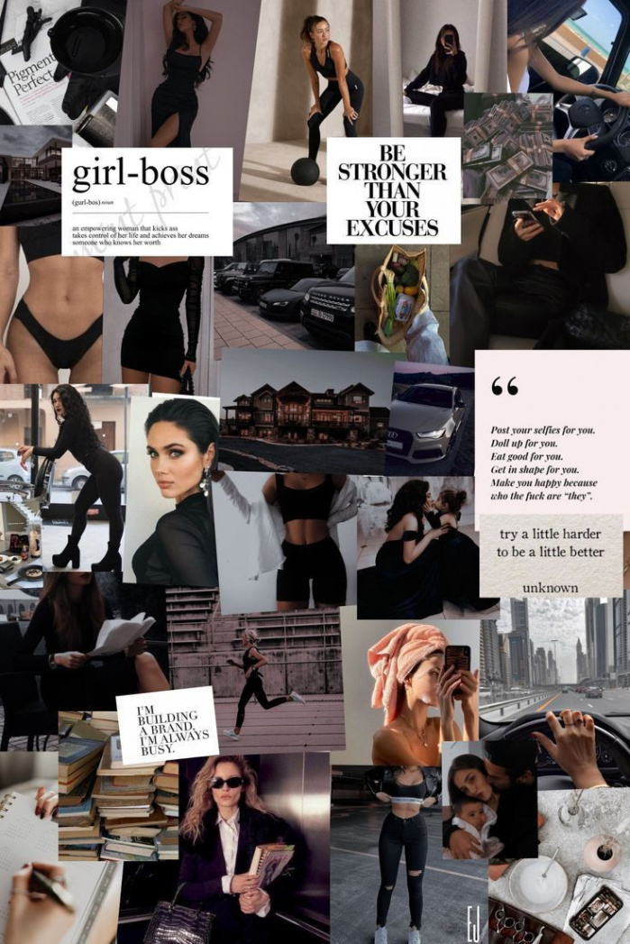 High-Quality woman vision board  Girl boss motivation, Girl boss