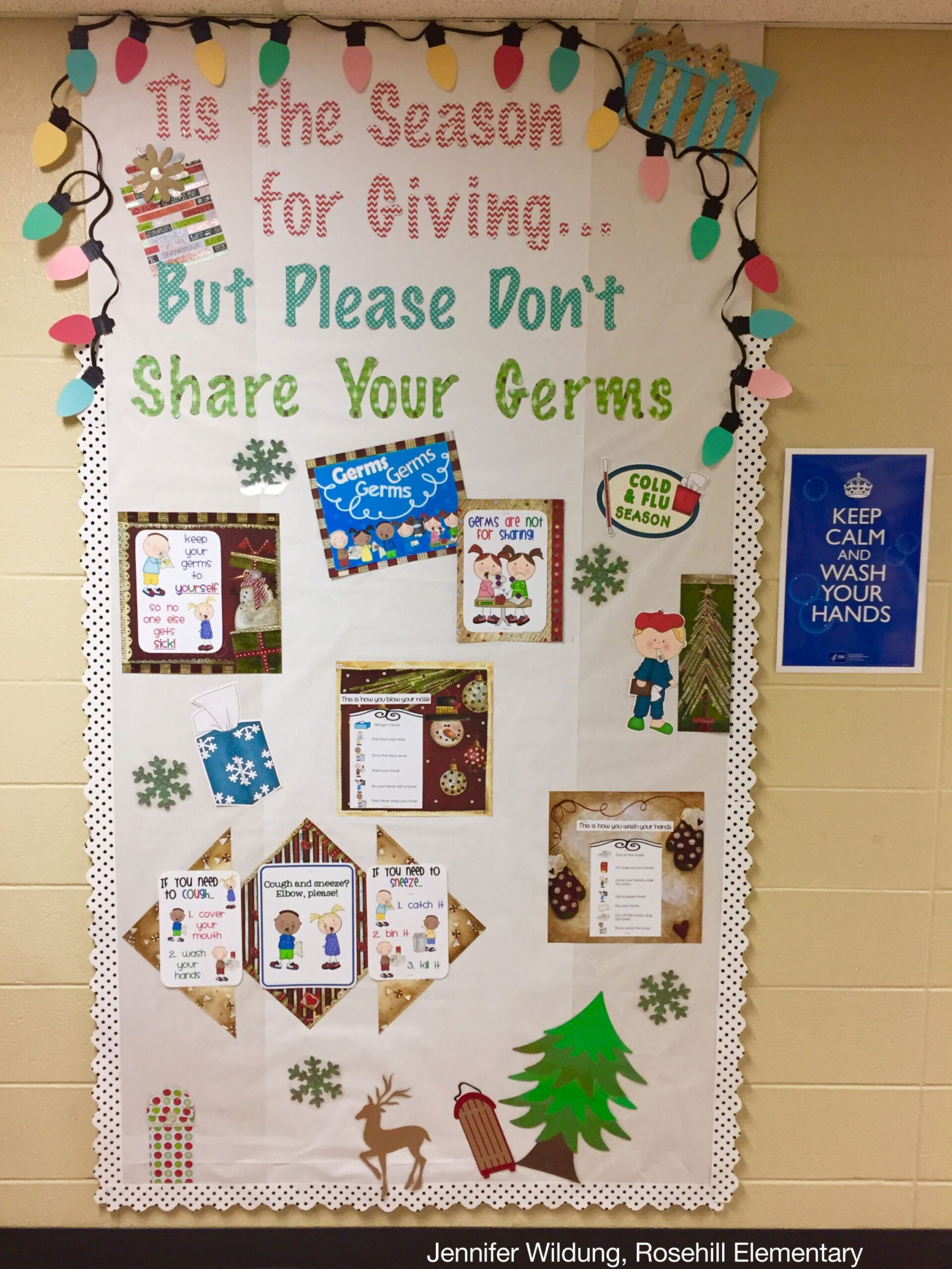 Holiday Health Bulletin Board - Germs  Christmas bulletin, Health