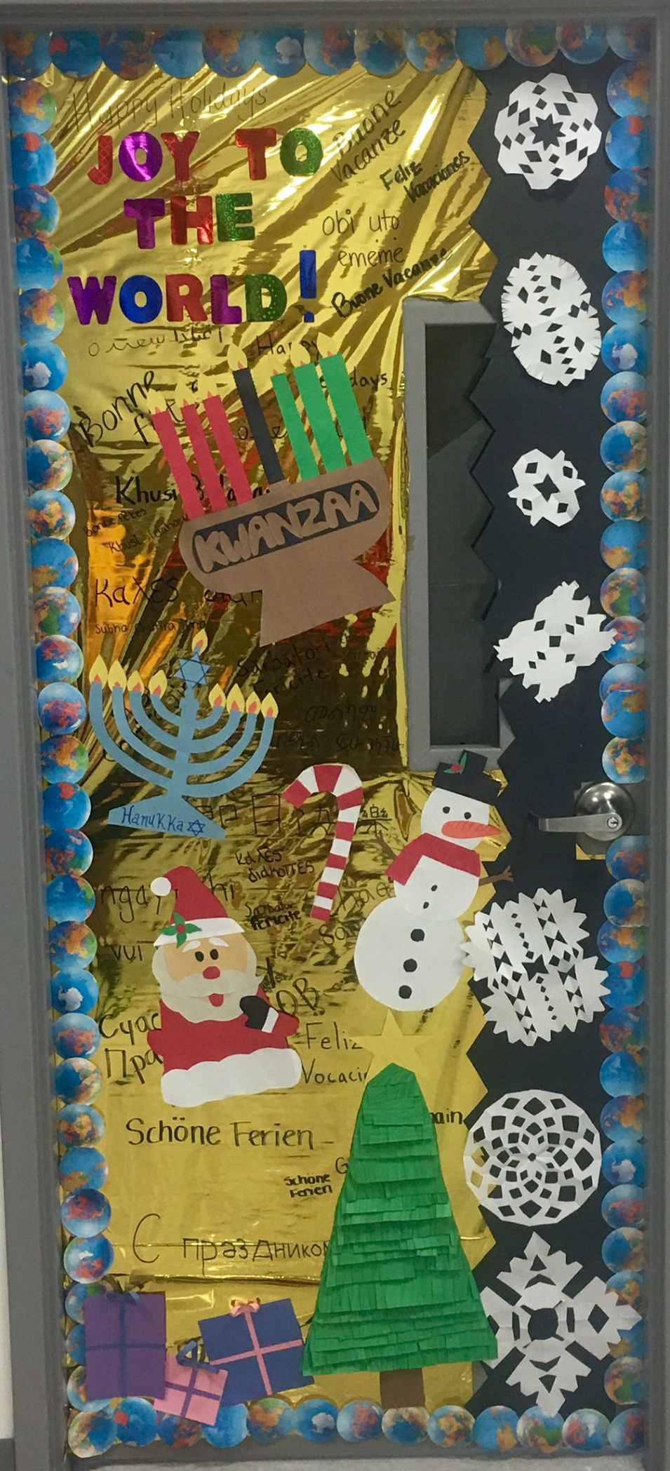 Holidays Around the World door decoration