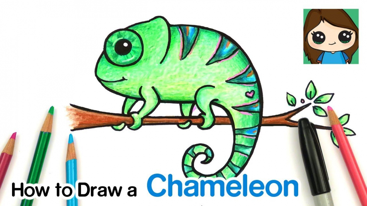 How to Draw a Chameleon Easy