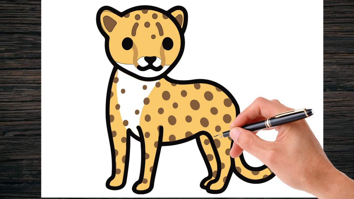 How To Draw a Cheetah - Step By Step  Tutorial