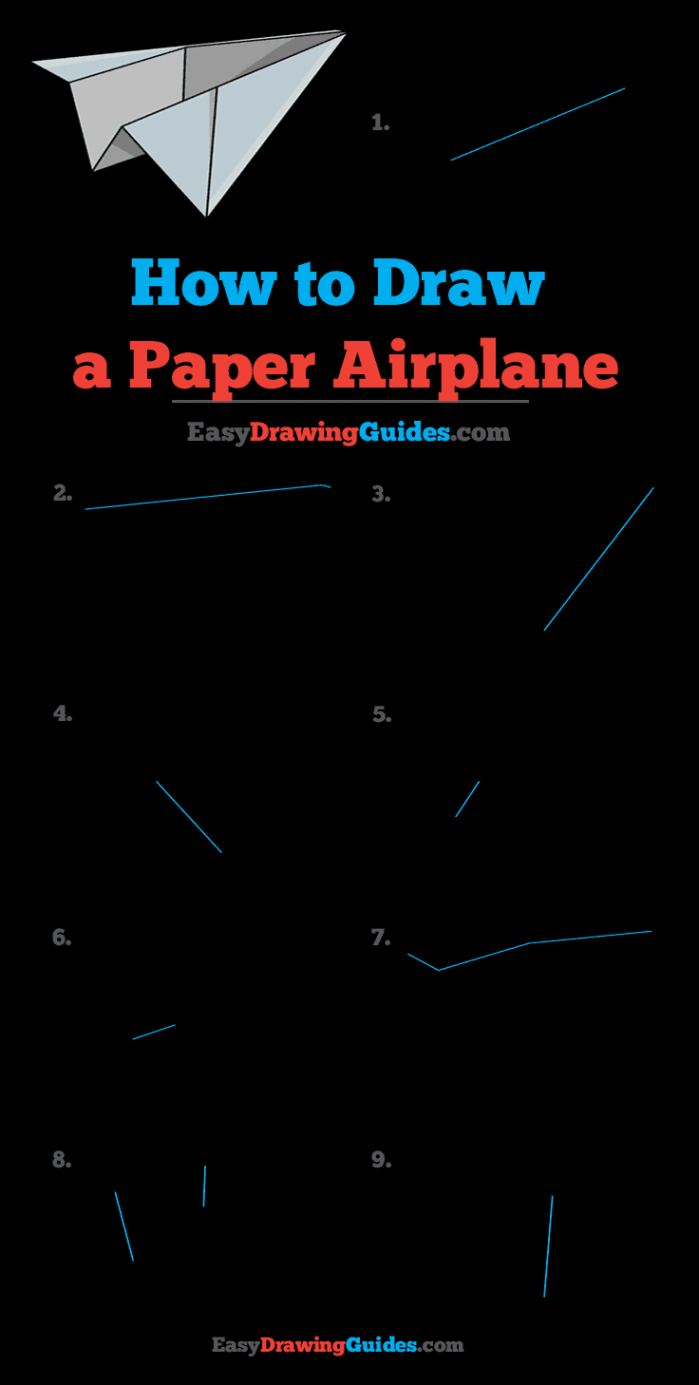 How to Draw a Paper Airplane - Really Easy Drawing Tutorial