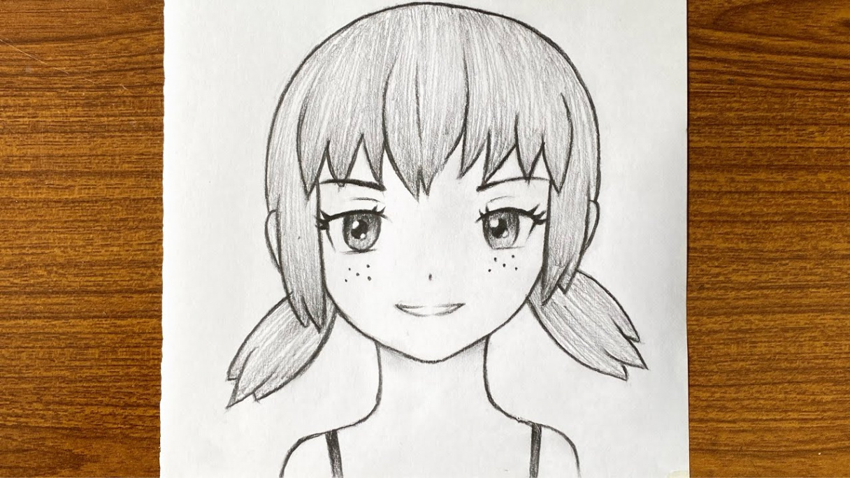 How to draw an anime character girl step by step easy / Easy anime drawing  /Anime girl face tutorial