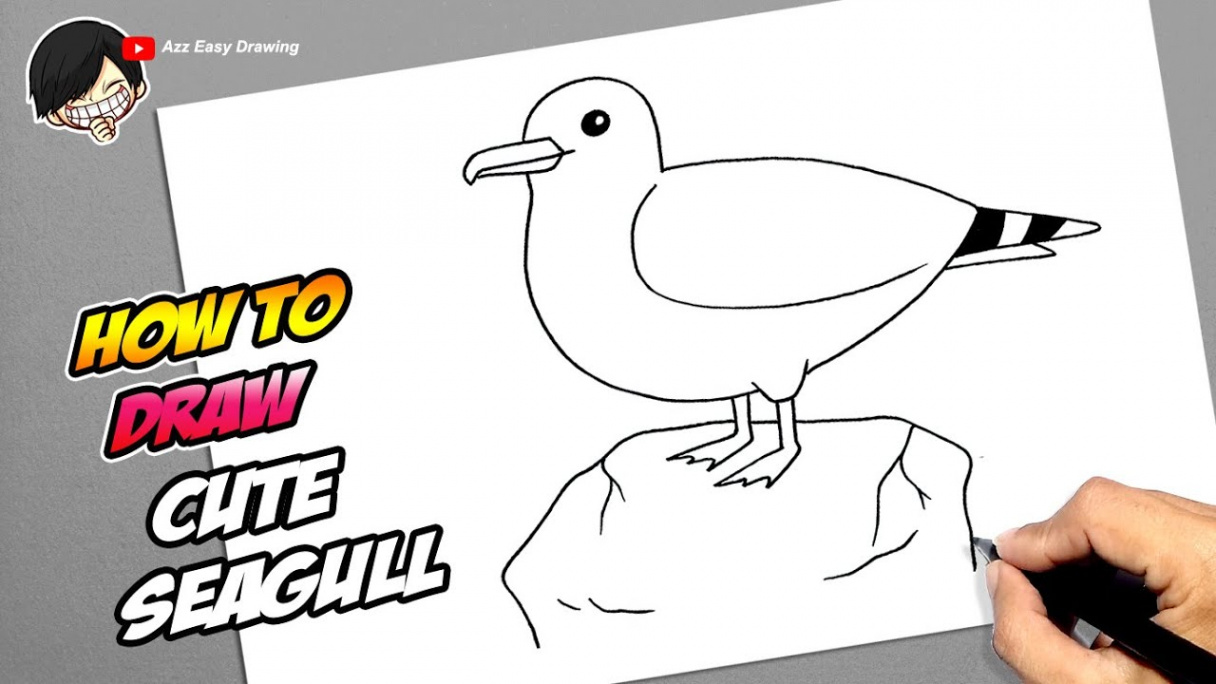 How to draw Cute Seagull