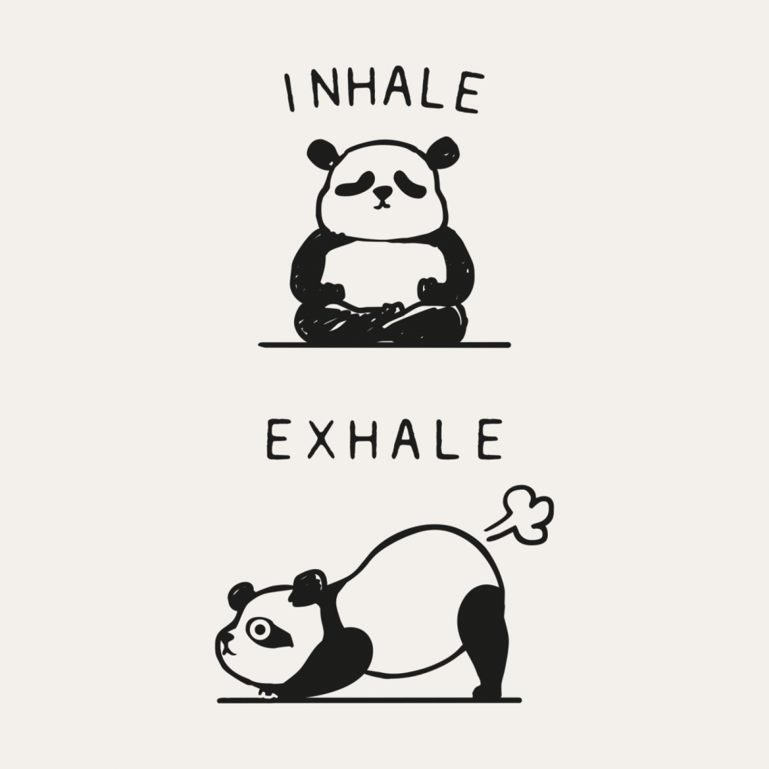 Inhale Exhale Panda  huebucket