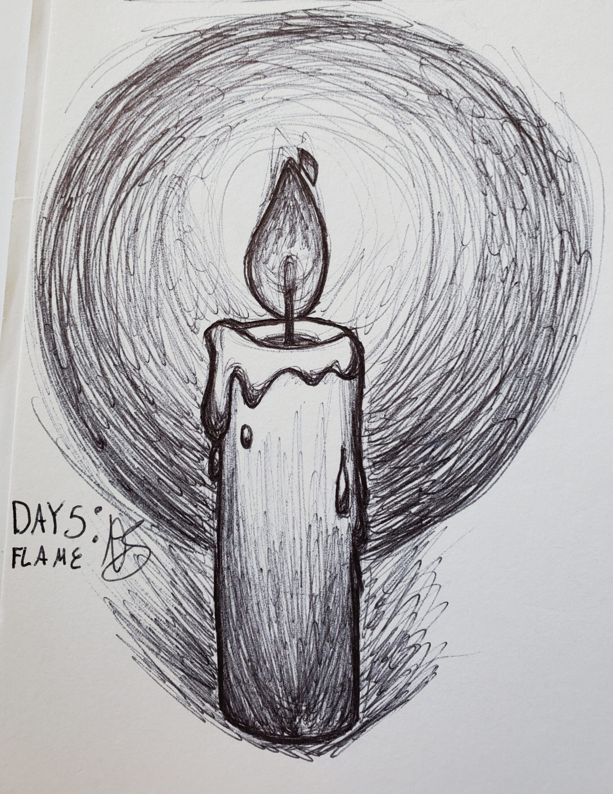 Inktober , Day : FLAME by ALMostADragon on DeviantArt