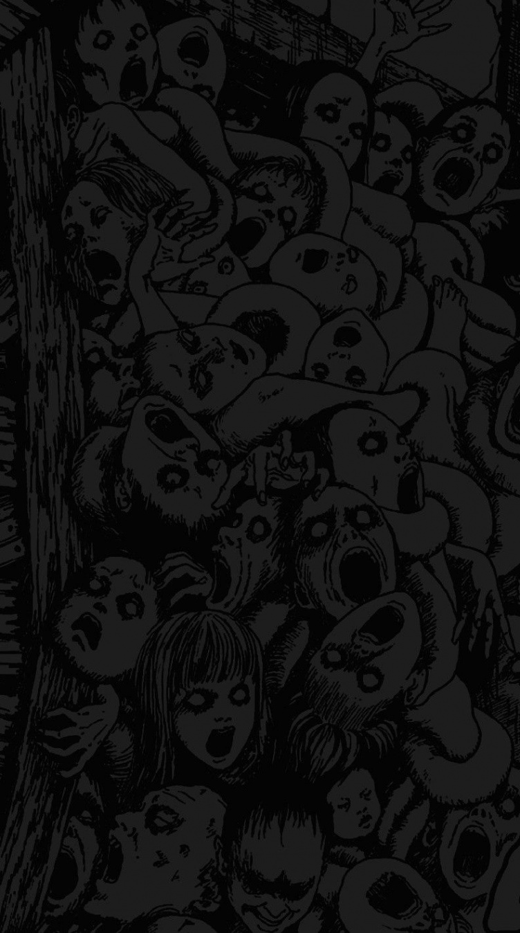 Junji ito dark wallpaper  Grey wallpaper iphone, Goth wallpaper