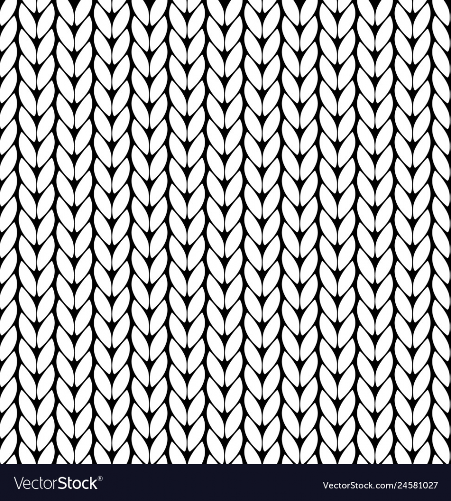 Knitting pattern texture seamless Royalty Free Vector Image