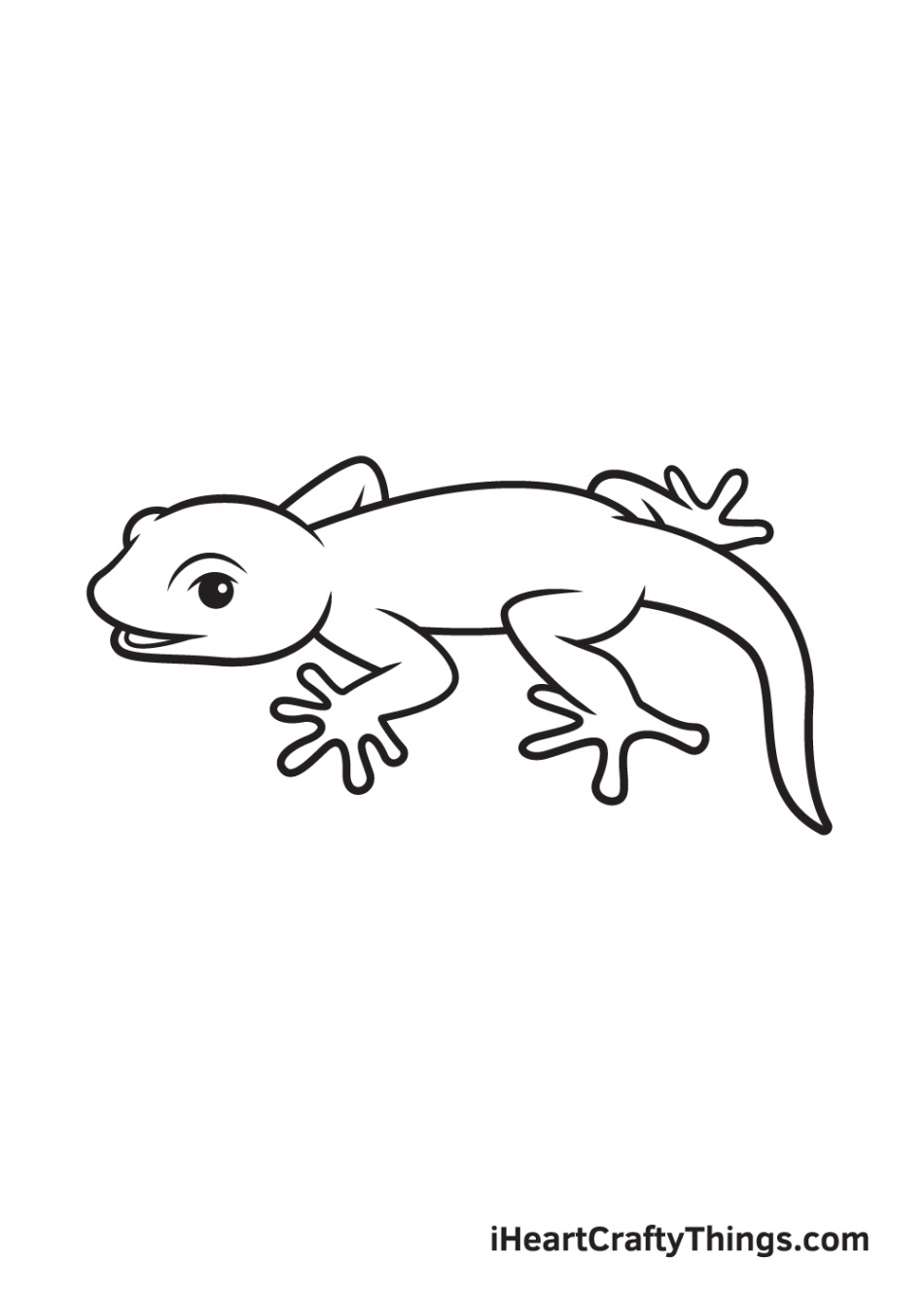 Lizard Drawing - How To Draw A Lizard Step By Step