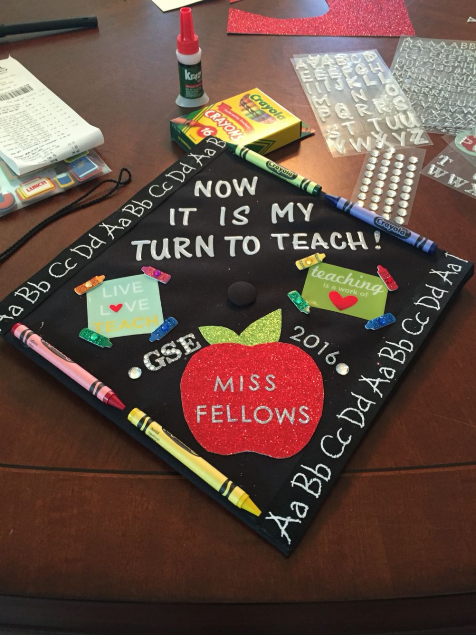 Masters in Education grad cap!  Graduation cap decoration teacher