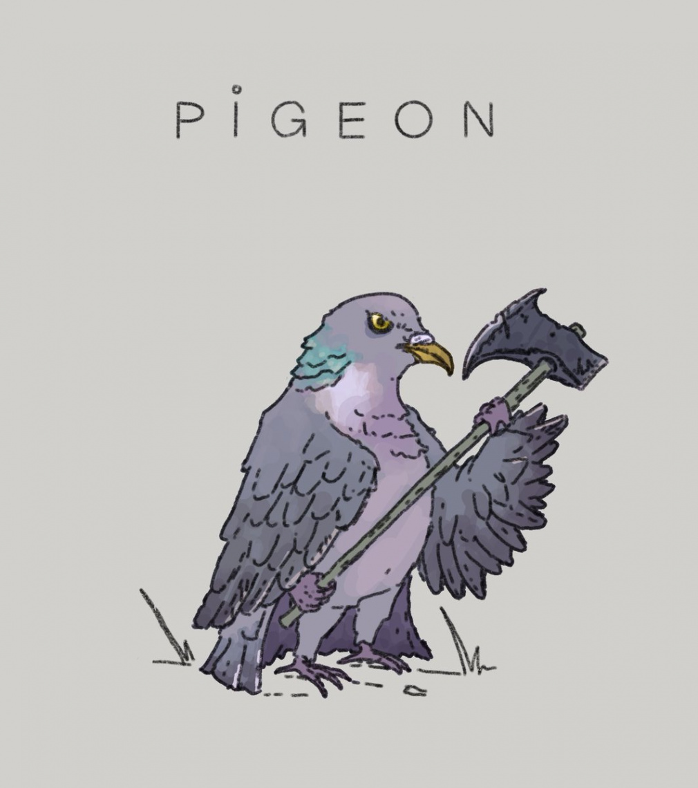 Milkyblood on X: "Goofy pigeon https://t