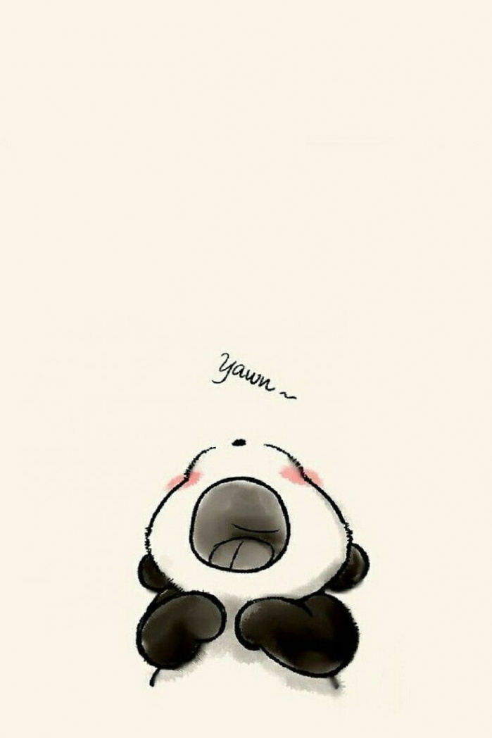 Panda Yawn Drawing in   Cute panda drawing, Cute cartoon