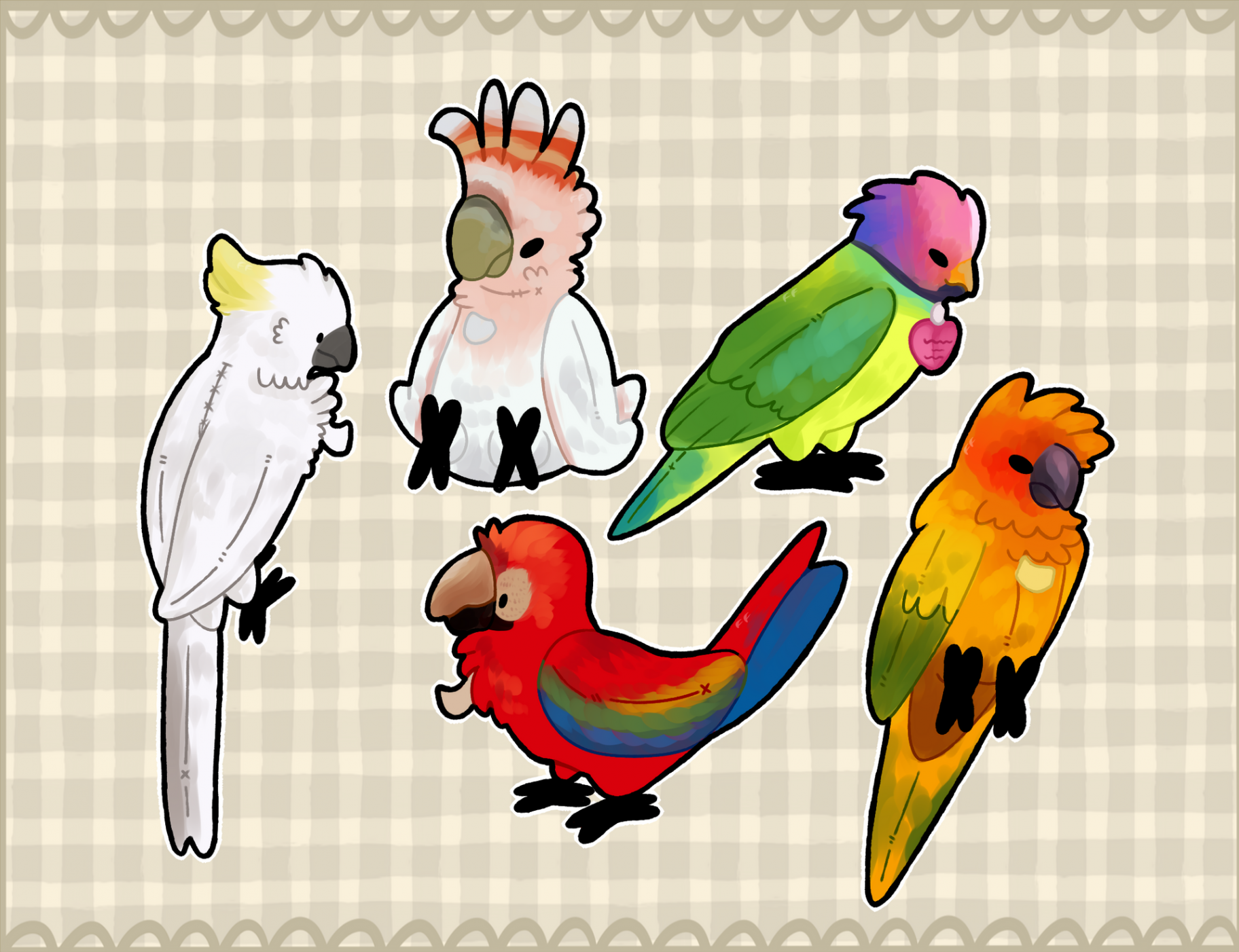 Parrot Gacha Batch by Flowfell on DeviantArt