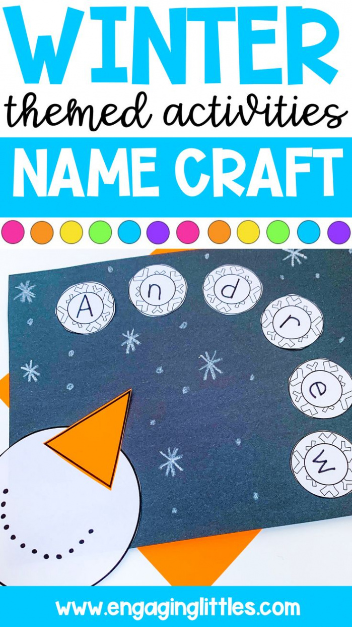 PreK/K Name Craft! If you are doing a winter theme this adorable