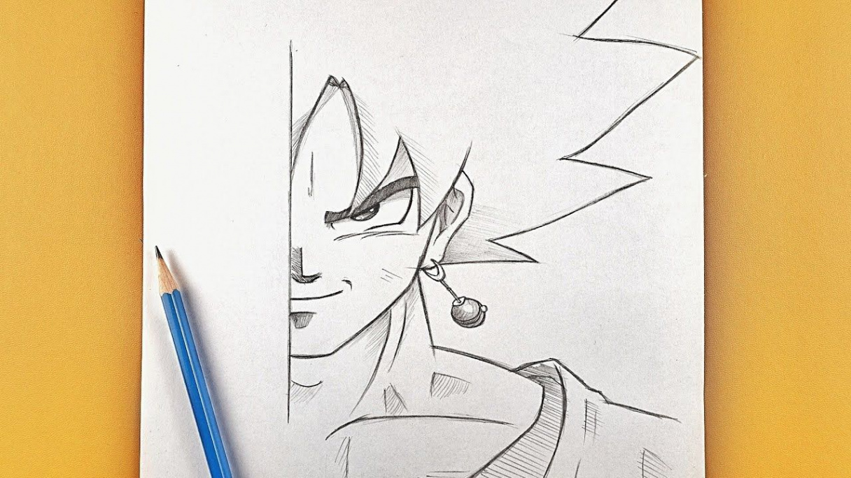 Real time drawing of goku half face  Goku drawing, Naruto sketch